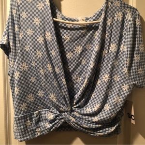 So Blue Crop Top NWT Size XXL